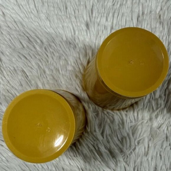 Vintage 4pc Tupperware Mustard Yellow Salad Forks and Cups - Picture 11 of 12